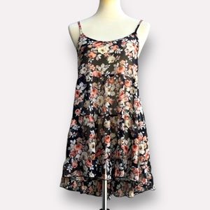 Poetry Sheer Floral Babydoll Tiered Cami Dress Tunic